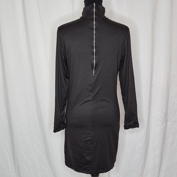 Bumpsuit The Nicole Black Long Sleeve Turtleneck Mini Maternity Dress - Size XL - Picture 8 of 14